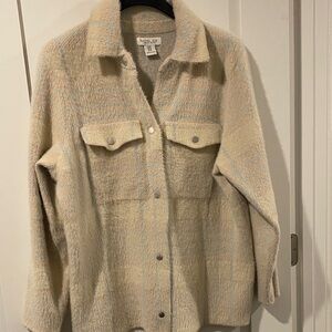 Rachel Zoe Cream and Tan Teddy Jacket